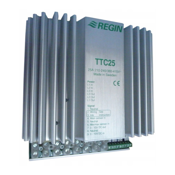Regin TTC25 Instruction