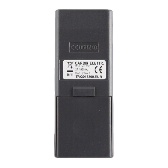 Cardin S48 Series Manual