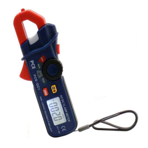 PCE Instruments PCE-DC1 Operating	 Instruction
