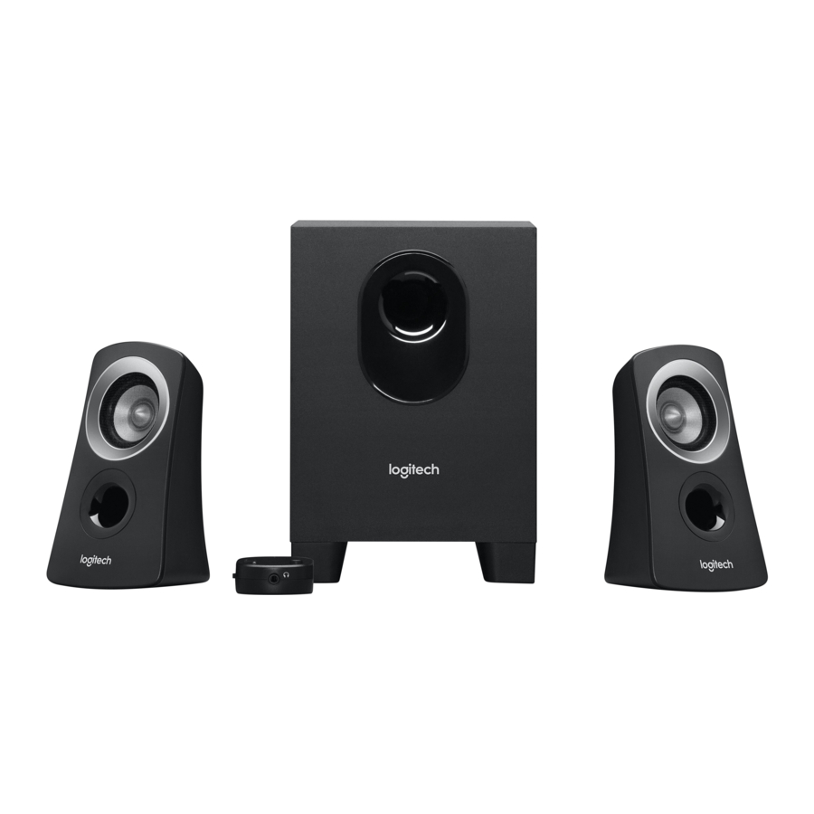 Logitech Z313 - Speaker System With Subwoofer Setup Guide