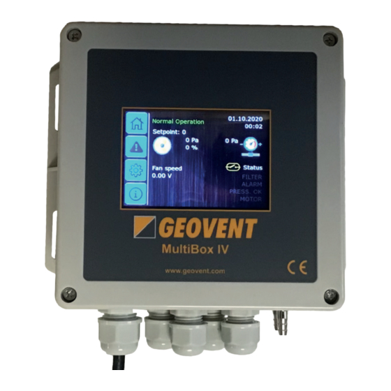 User Manuals: Geovent MULTIBOX IV Ventilation