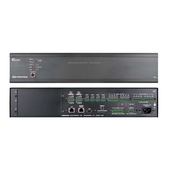 Crestron 3-Series Quick Start Manual