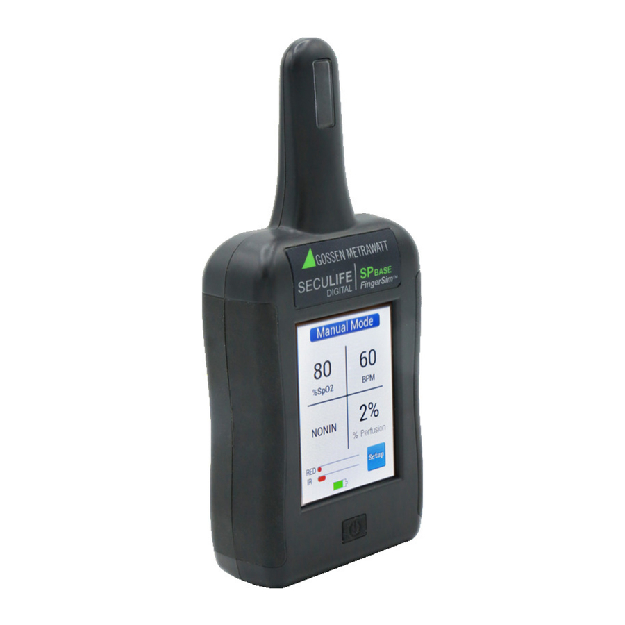 Gossen MetraWatt SECULIFE SP BASE Manuals