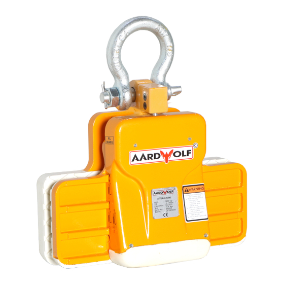 Aardwolf Slab Lifter 30AWJ Owner's Manual