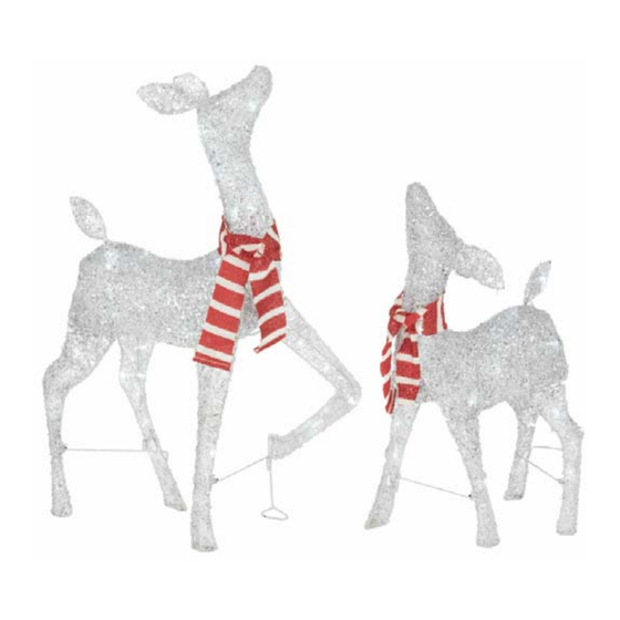 Home Accents Holiday Set of 2 Silver Deer with Striped Scarf Assembly Instructions