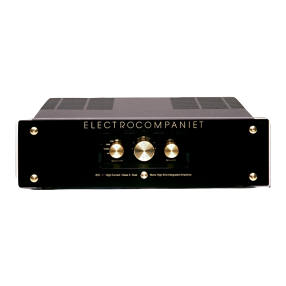 Fine Audio Instruments ECI1 Owner's Manual