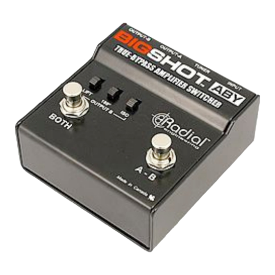 Radial Engineering BigShot ABY Instructions