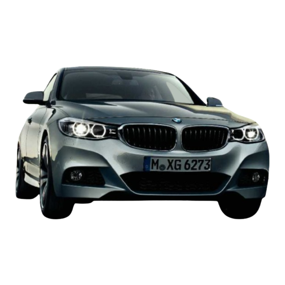 BMW GRAN TURISMO 3 Series 2013 Owner's Manual