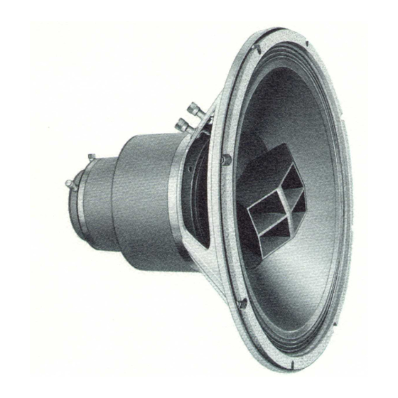 Altec Lansing 604 SUPER DUPLEX SPEAKER Manual