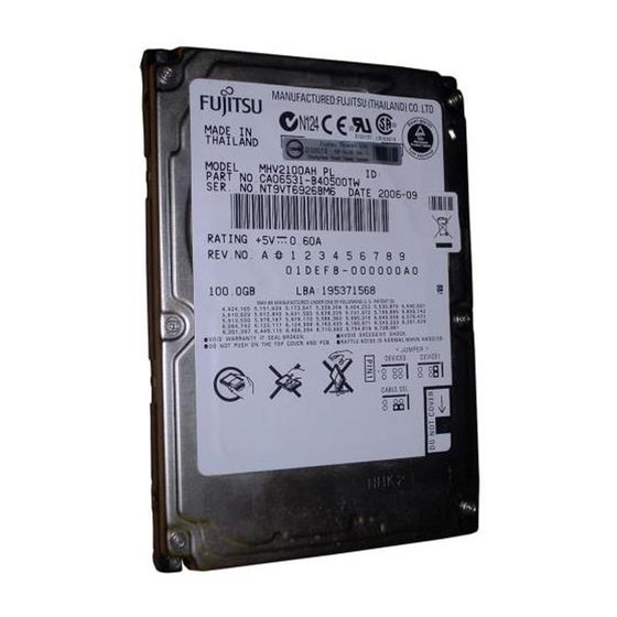 Fujitsu MHV2100AH Product Manual