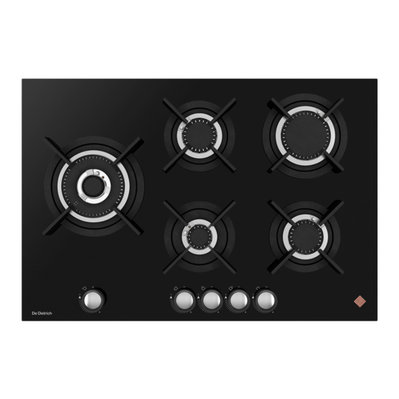 DeDietrich DPG7750B Manual For Installation And Use