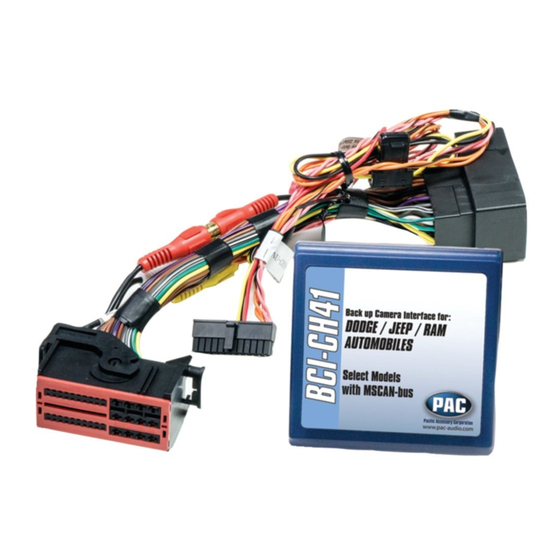 PAC BCI-CH41 Manual