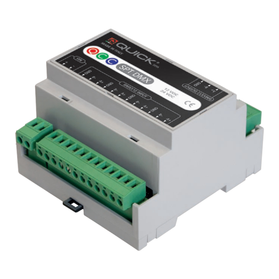 Quick QCC-SPT DMX Manual Of Use And Maintenance