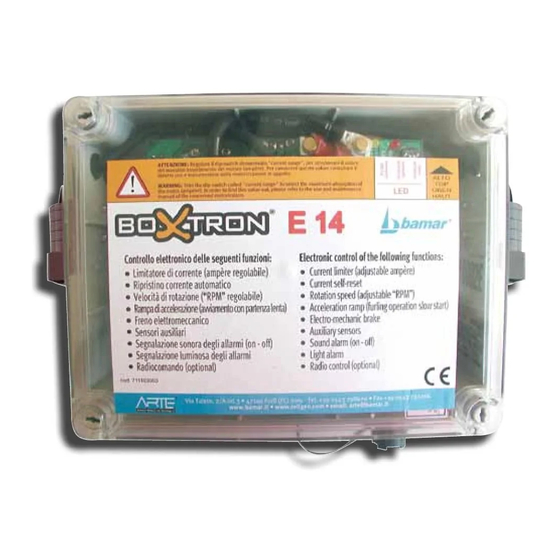 bamar BOXTRON E14 Manuals