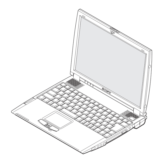 Sony VAIO PCG-R505TE Service Manual