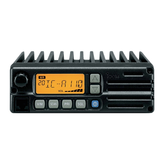 Icom IC-A110 Instruction Manual