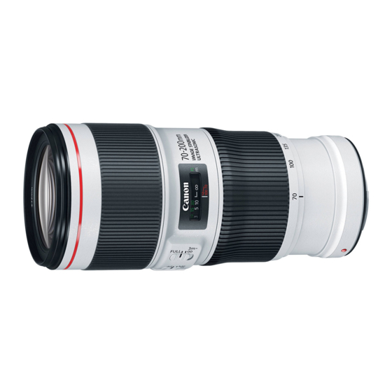 Canon EF70-200mm f/4L USM User Manual