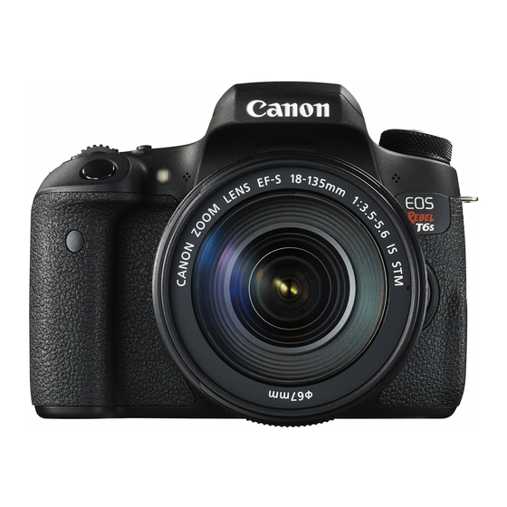 CANON EOS REBEL T6S INSTRUCTION MANUAL Pdf Download | ManualsLib