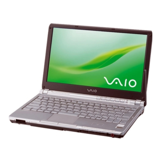 SONY VAIO VGNTX52B/B SERVICE MANUAL Pdf Download ManualsLib