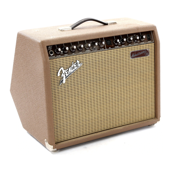 Fender Acoustasonic 30 DSP Service Diagram