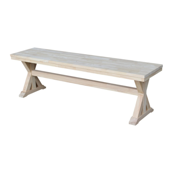 Unfinished Furniture of Wilmington BE-6015T Quick Start Manual