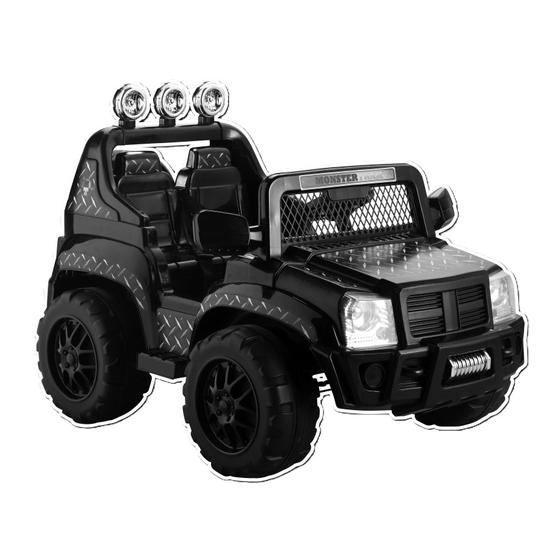 MONSTER TRAX 12 VOLT BLACKOUT SUV Owner's Manual