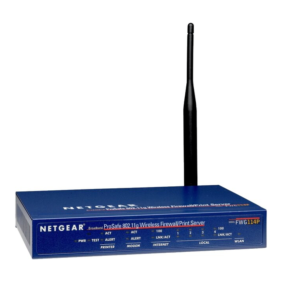 Netgear FWG114P - ProSafe 802.11g Wireless Firewall Manuals