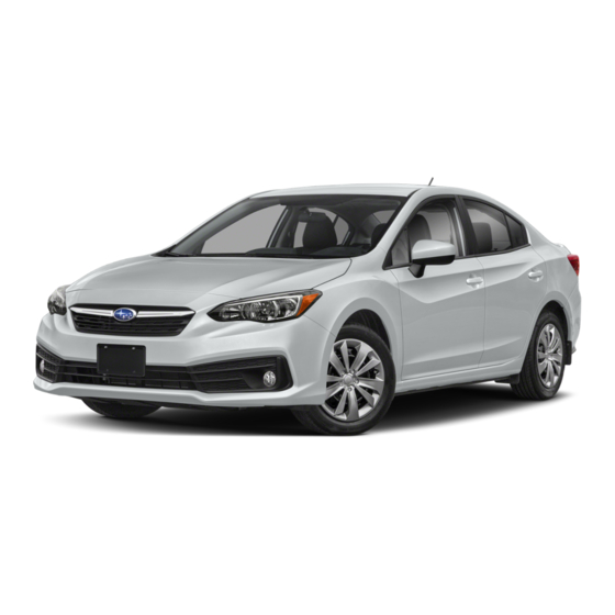 Subaru Impreza 2021 Getting Started Manual