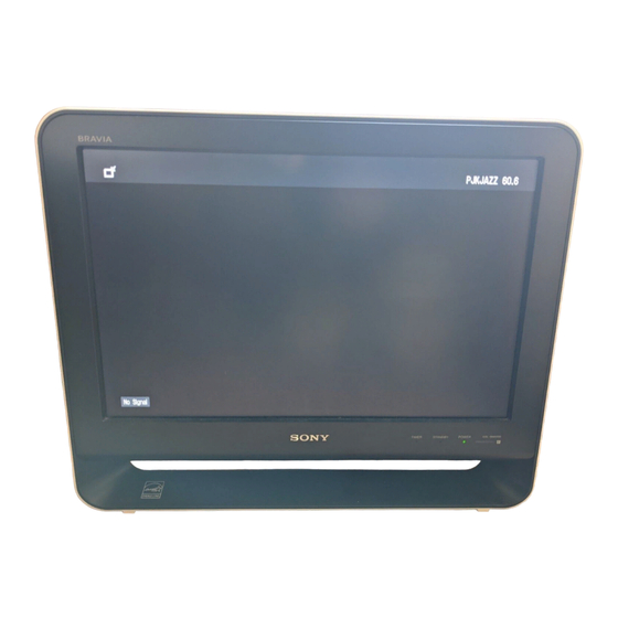 Sony BRAVIA KDL-19M4000 Operating Instructions Manual
