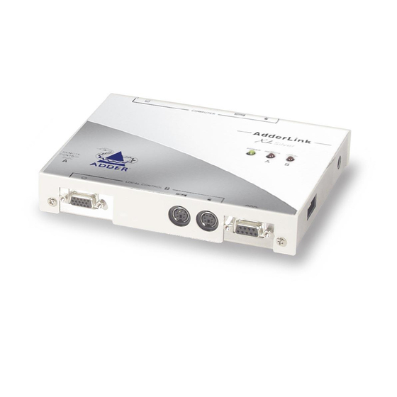 ADDER ALGTX Installation & Use Manual