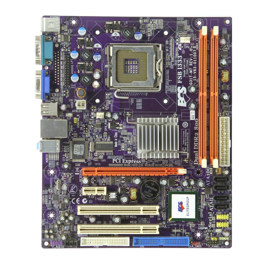 ECS G31T-M7 Manual