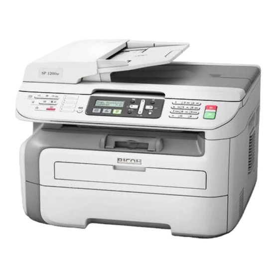 Ricoh SP 1200S Quick Setup Manual