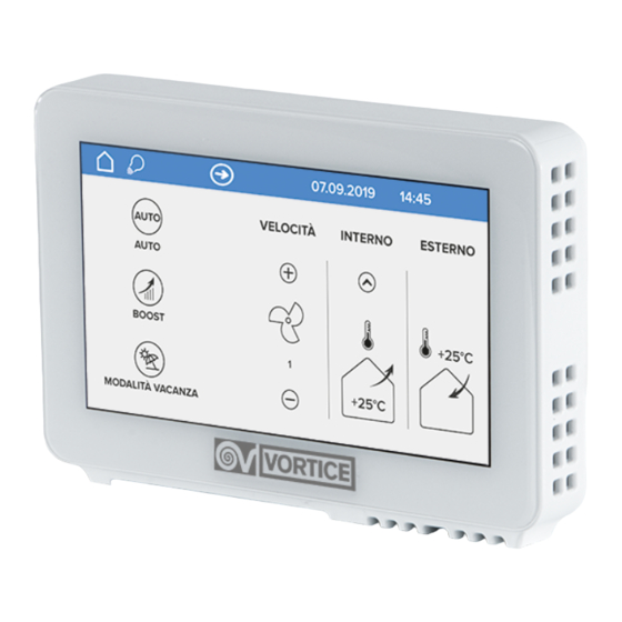 Vortice CB TOUCH LCD W Instruction Booklet