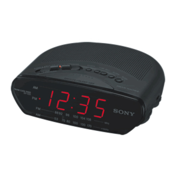 Sony DREAM MACHINE ICF-C211, ICF-C211L - FM/AM/LW Clock Radio Manual