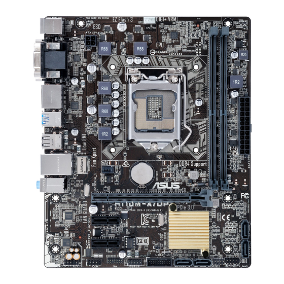 Asus H110M-A/DP Micro ATX Motherboard Manuals