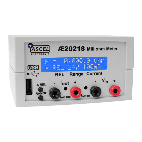 Ascel electronic AE20218 Manuals