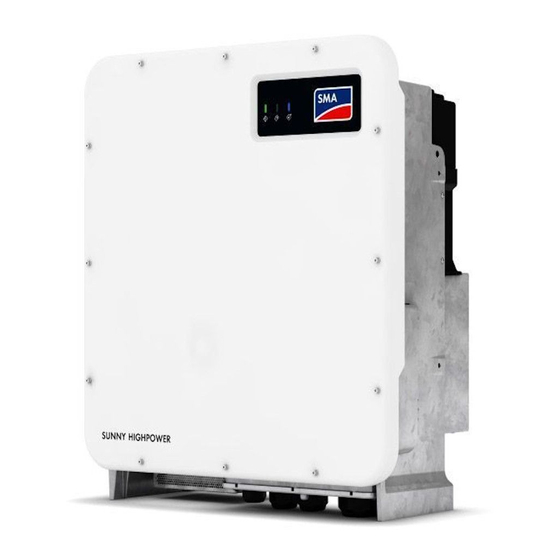 SMA SUNNY HIGHPOWER PEAK3 Quick Reference Manual