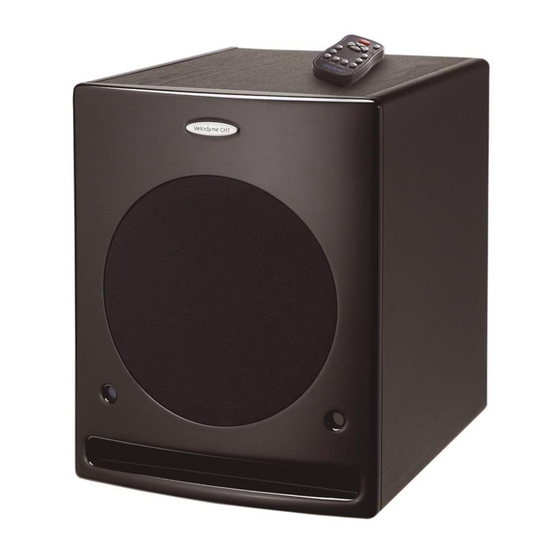 Velodyne CHT-15R User Manual