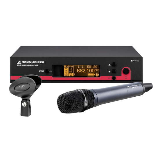 SENNHEISER EW100 G3 QUICK MANUAL Pdf Download ManualsLib