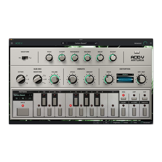 Arturia ACID V User Manual