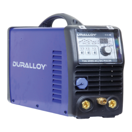 Duralloy TIG 200E AC/DC PULSE Owner's Manual