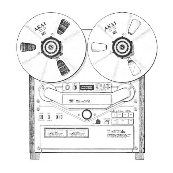 Akai GX-747 dbx Manuals