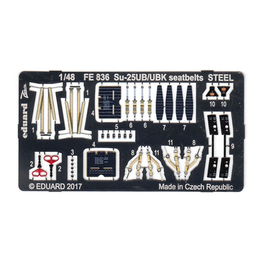 Eduard Zoom Su-25UB/UBK seatbelts STEEL 1/48 Manual