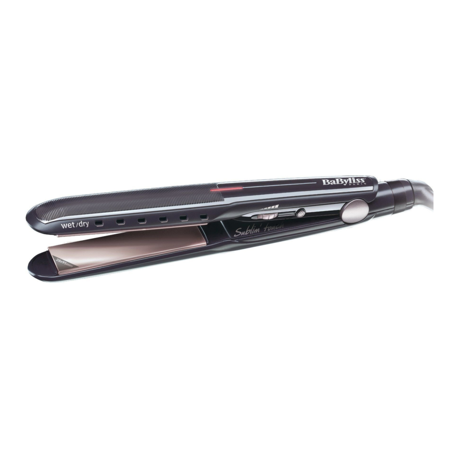 BaByliss Wet & Dry Slim Sublim touch ST227E Manuals