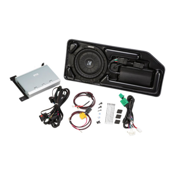 Kicker PCOCRE15 Quick Start Manual