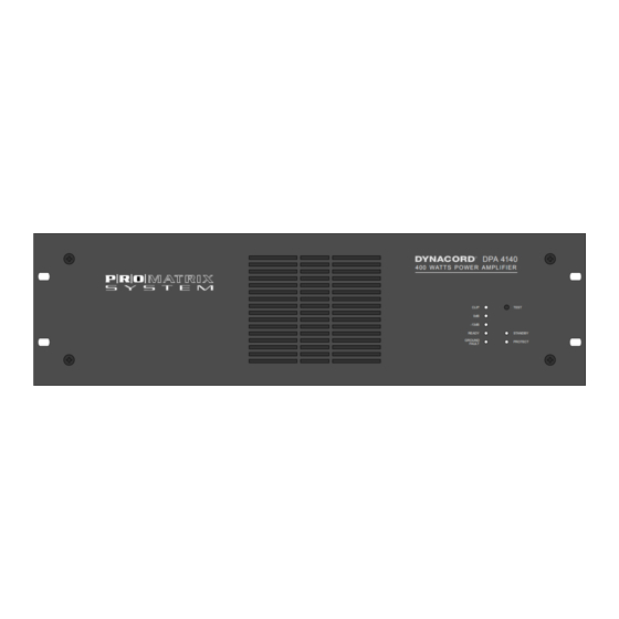 Dynacord Power Amplifier DPA 4120 Manuals