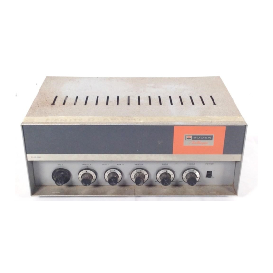 Bogen Challenger CHB100 Installation & Operating Manual