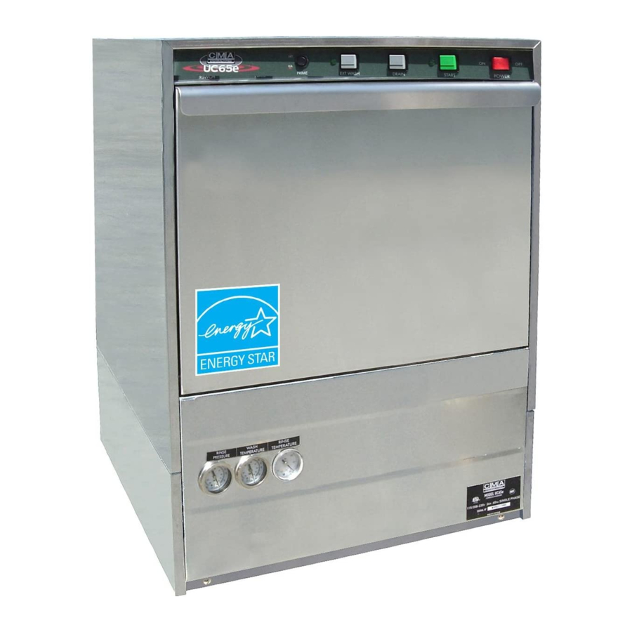 CMA Dishmachines UC65e Service Replacement Parts