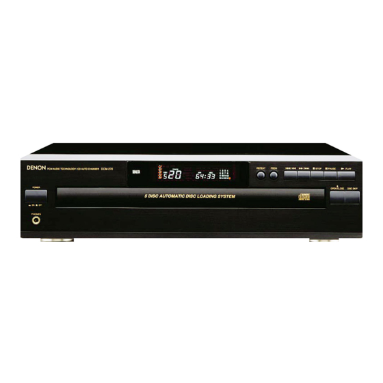 Denon DCM-270 Operating Instructions Manual