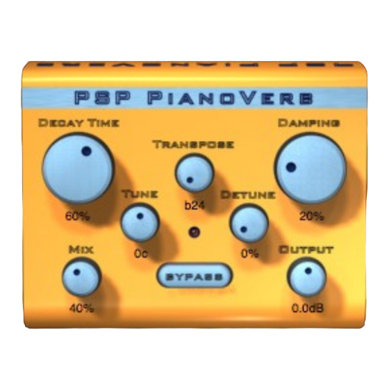 Steinberg PSP PianoVerb Manuals